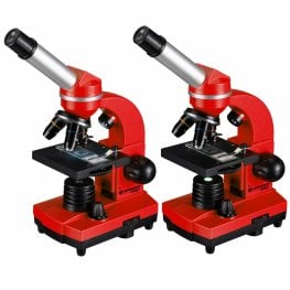 Bresser JUNIOR SEL BIOLUX  SARKANS + KOMPLEKTS 40X-1600X mikroskops