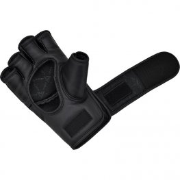 RDX F12 MMA Grappling Gloves, Open Palm, Black, S