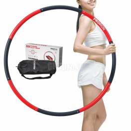 PROIRON Fitness Hula Hoop 1.8 kg, Black/Red fitnesa inventārs