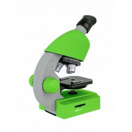 Bresser Bērnu Mikroskops 40x-640x (zaļš) ar eksperimentālo komplektu bērnu optiskā ierīce